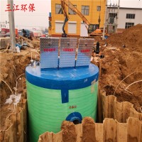 直径3.8米 玻璃钢一体化泵站预制污水雨水提升 地埋式施工