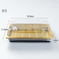 3号日式一次性寿司盒包装打包便当刺身印花家用餐盒商用外卖