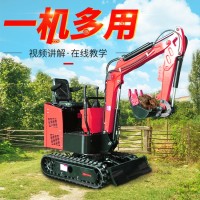 17型小型挖掘机运行平稳 果园小挖机家用 微型钩机实用款